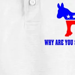 Why Are You Such An Ass? Anti Democrat Liberal - Pro Republican Funny Dry Zone Grid Performance Polo