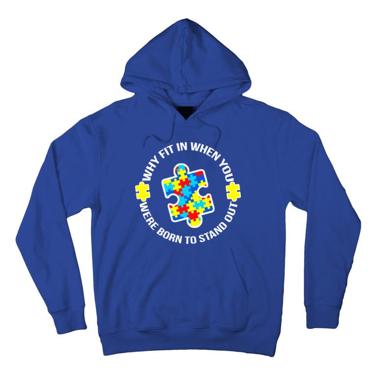 Why Fit In Autism Awareness Tall Hoodie