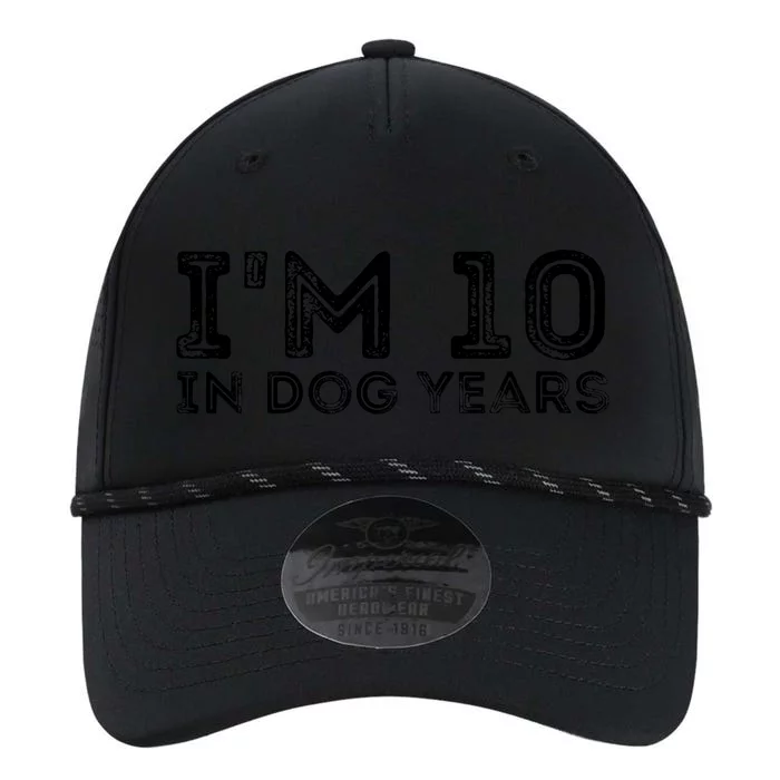 Womens I'm 10 In Dog Years Funny 70th Birthday Performance The Dyno Cap