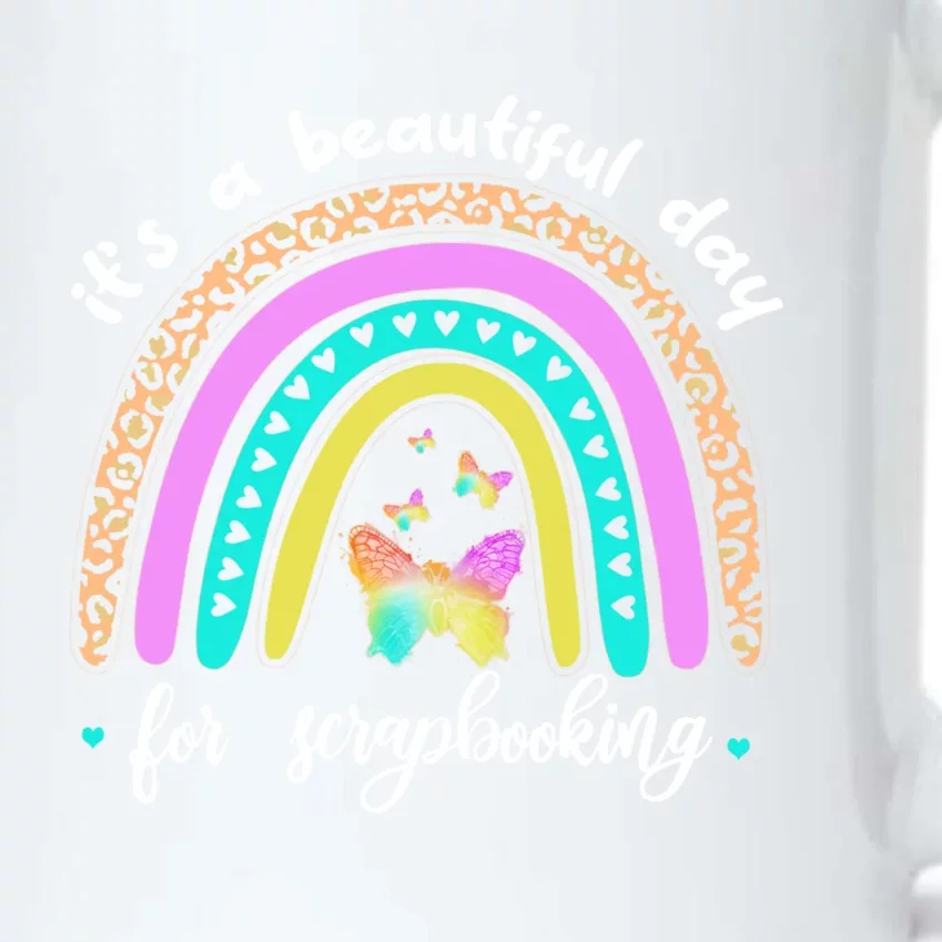 Wo It's A Beautiful Day For Scrapbooking Boho Rainbow Funny Gift Black Color Changing Mug