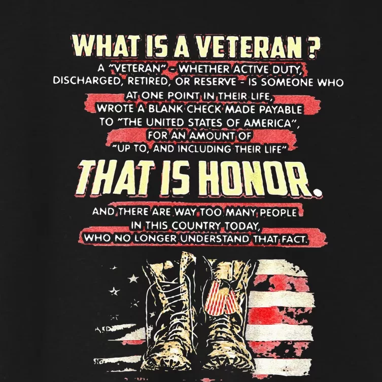 What Is A Veteran That Is Honor Women's Crop Top Tee