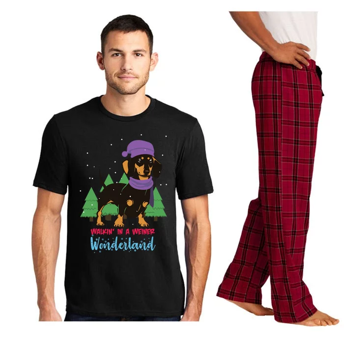 Walking In A Weiner Wonderland Dachshund Christmas Snow Great Gift Pajama Set