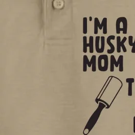 Womens Im A Husky Mom This Is How I Roll Funny Husky Dog Lover Dry Zone Grid Performance Polo