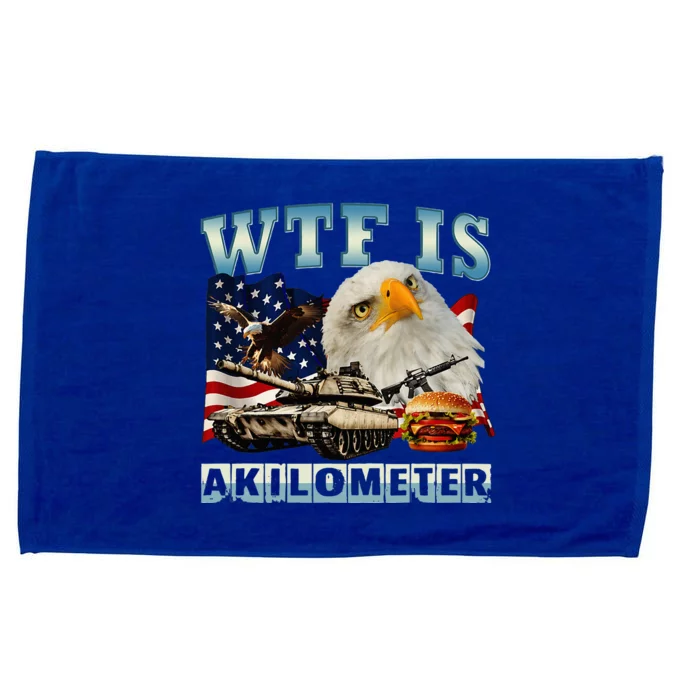 Wtf Is A Kilometer Eagle Badge American Signature Burger Microfiber Hand Towel