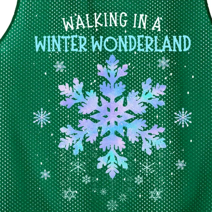 Walking In A Winter Wonderland Tie Dye Snowflake Christmas Mesh Reversible Basketball Jersey Tank