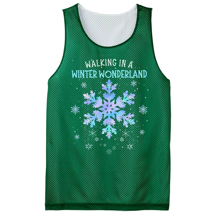 Walking In A Winter Wonderland Tie Dye Snowflake Christmas Mesh Reversible Basketball Jersey Tank