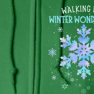 Walking In A Winter Wonderland Tie Dye Snowflake Christmas Full Zip Hoodie