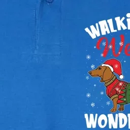 Walking In A Wiener Wonderland Funny Dachshund Christmas Cute Gift Softstyle Adult Sport Polo