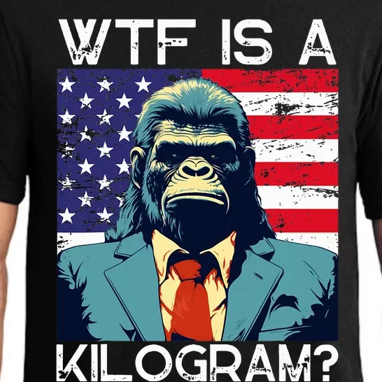 Wtf Is A Kilogram Bigfoot Political 4th Of July Usa Pajama Set