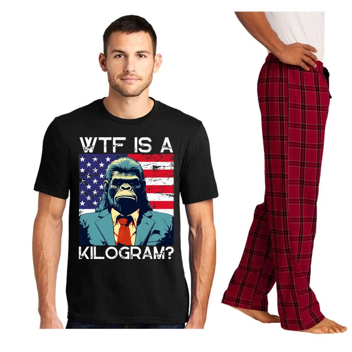 Wtf Is A Kilogram Bigfoot Political 4th Of July Usa Pajama Set