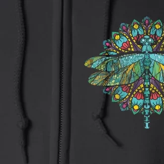 Wildlife Insect Animal Lover Hippie Gift Nature Dragonfly Full Zip Hoodie