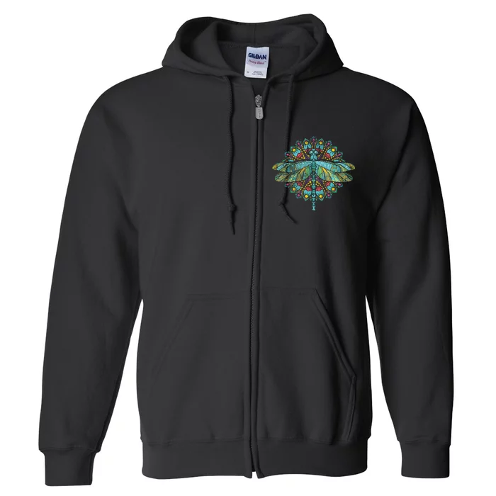 Wildlife Insect Animal Lover Hippie Gift Nature Dragonfly Full Zip Hoodie