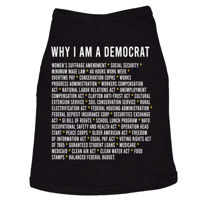 Why I Am A Democrat Cool Political Outfit For Democrats Doggie Tank