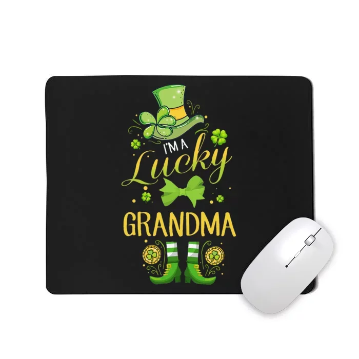 Womens I'm A Lucky Grandma St Patty's Day Gift For Grandmother Mousepad