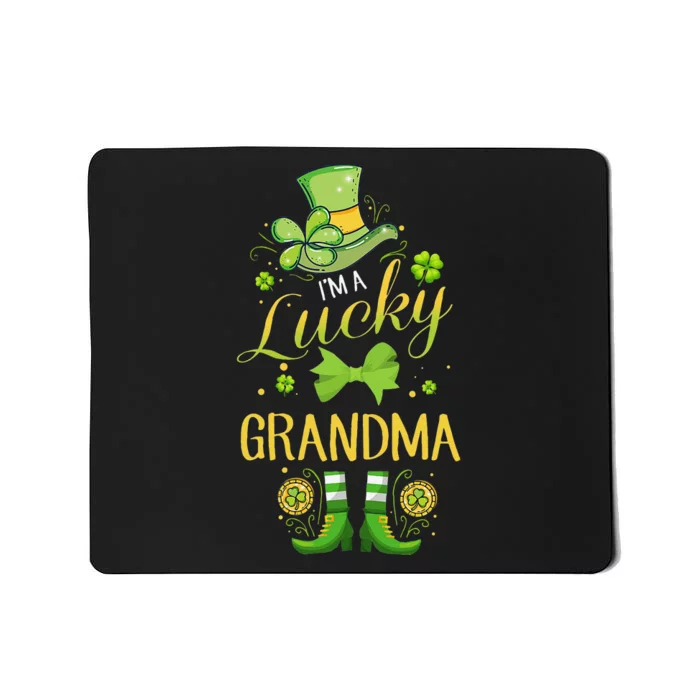 Womens I'm A Lucky Grandma St Patty's Day Gift For Grandmother Mousepad