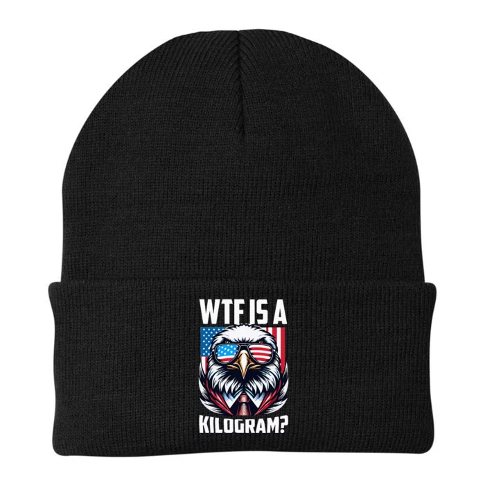 Wtf Is A Kilogram 4th Of July Patriotic Eagle Usa Flag Knit Cap Winter Beanie