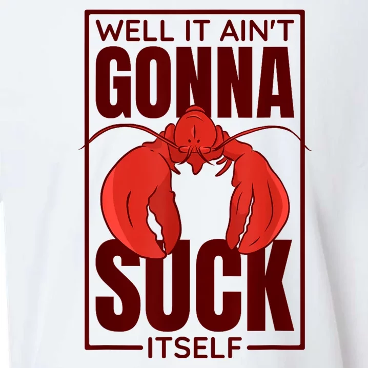 Well It AinT Gonna Suck Itself Cajun Crawfish Boil Vintage Sueded Cloud Jersey T-Shirt