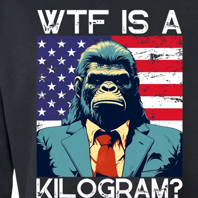 Wtf Is A Kilogram Bigfoot Political 4th Of July Usa Pride Cropped Pullover Crew