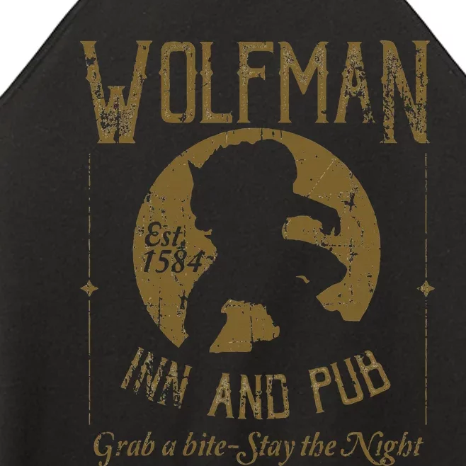 Wolfman Inn And Pub Distressed Women’s Perfect Tri Rocker Tank