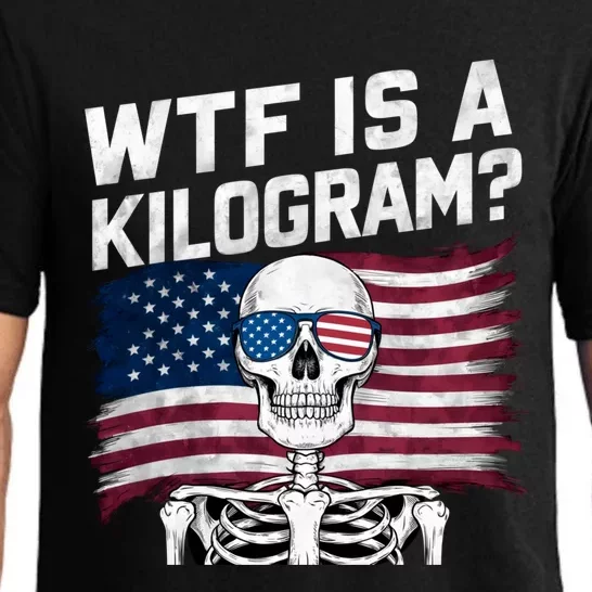 Wtf Is A Kilogram Funny 4th Of July Patriotic Eagle Usa Pajama Set