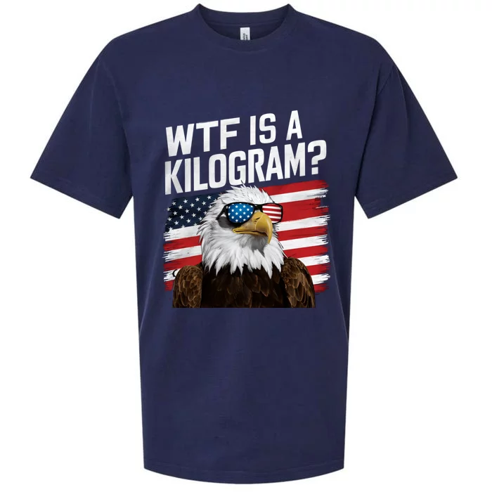 Wtf Is A Kilogram Funny 4th Of July Patriotic Eagle Usa Sueded Cloud Jersey T-Shirt