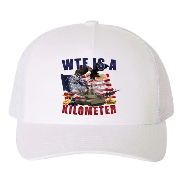 Wtf Is A Kilometer Funny Political Yupoong Adult 5-Panel Trucker Hat