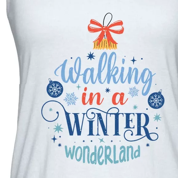 Walking In A Winter Wonderland Christmas Funny Xmas Holiday Gift Ladies Essential Flowy Tank