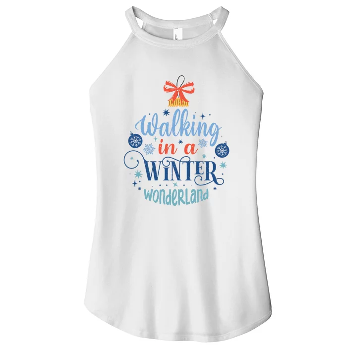 Walking In A Winter Wonderland Christmas Funny Xmas Holiday Gift Women’s Perfect Tri Rocker Tank