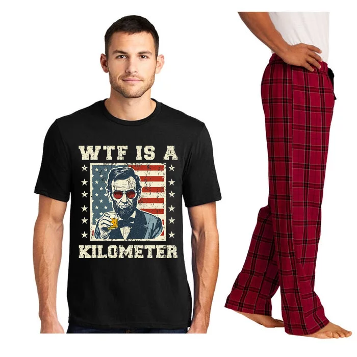 Wtf Is A Kilometer Abe Lincoln July 4th Pajama Set