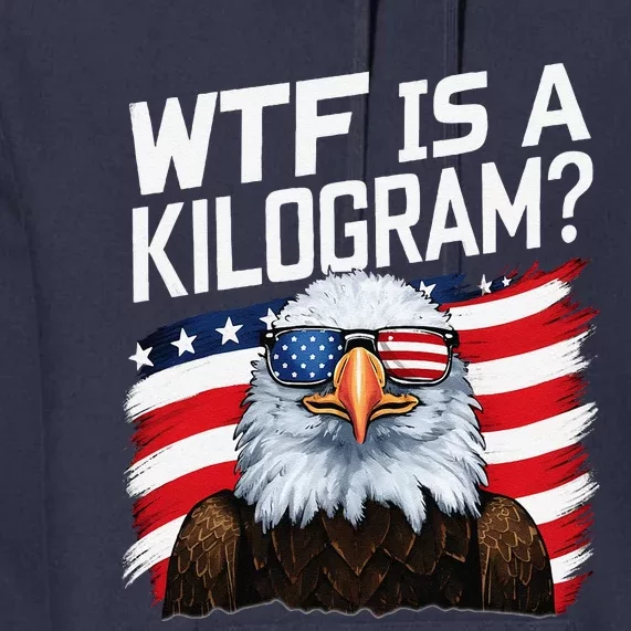 Wtf Is A Kilogram Funny 4th Of July Patriotic Eagle Usa Premium Hoodie