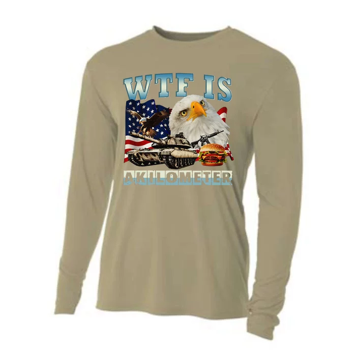 Wtf Is A Kilometer Eagle Badge American Signature Burger Cooling Performance Long Sleeve Crew