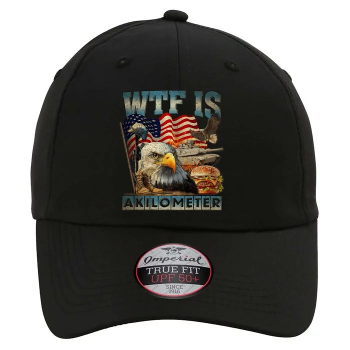 Wtf Is A Kilometer Eagle Badge American Burger 4th Of July The Original Performance Cap