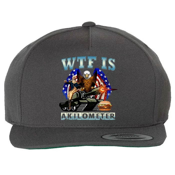 Wtf Is A Kilometer Eagle Badge American Signature Burger Wool Snapback Cap