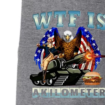 Wtf Is A Kilometer Eagle Badge American Signature Burger Doggie 3-End Fleece Hoodie