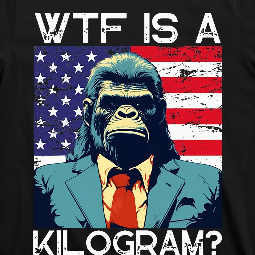 Wtf Is A Kilogram Bigfoot Political 4th Of July Usa Pride T-Shirt