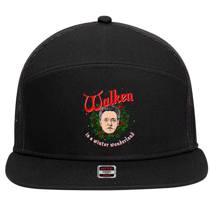 Walken In A Winter Wonderland 7 Panel Mesh Trucker Snapback Hat