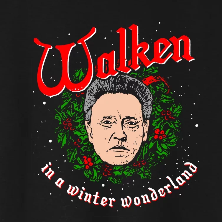 Walken In A Winter Wonderland Women's Crop Top Tee