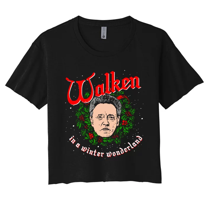 Walken In A Winter Wonderland Women's Crop Top Tee