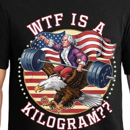 Wtf Is A Kilogram Funny 4th Of July Patriotic Eagle Usa Pajama Set