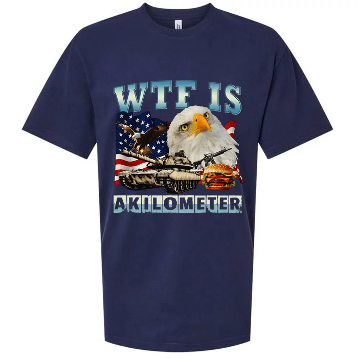 Wtf Is A Kilometer Eagle Badge American Signature Burger Sueded Cloud Jersey T-Shirt