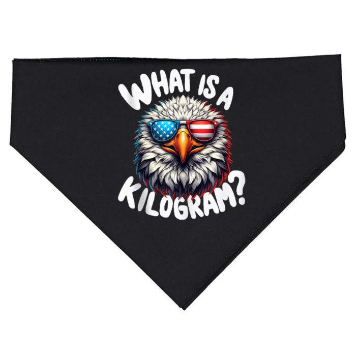 Wtf Is A Kilogram? Funny 4th Of July Patriotic Eagle Usa USA-Made Doggie Bandana