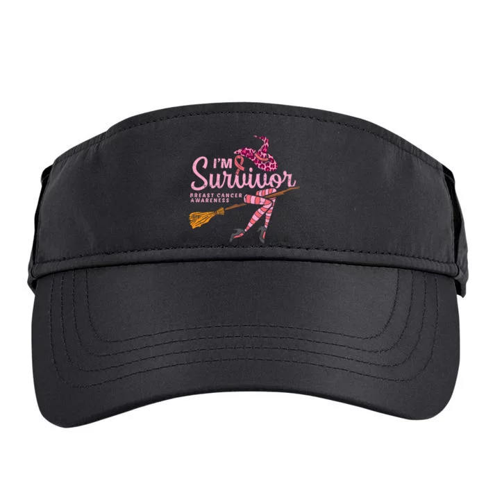 Witch Im A Survivor Halloween Breast Cancer Awareness Adult Drive Performance Visor