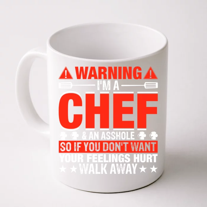 Warning Im An Asshole So If You Adult Humor Cute Gift Front & Back Coffee Mug