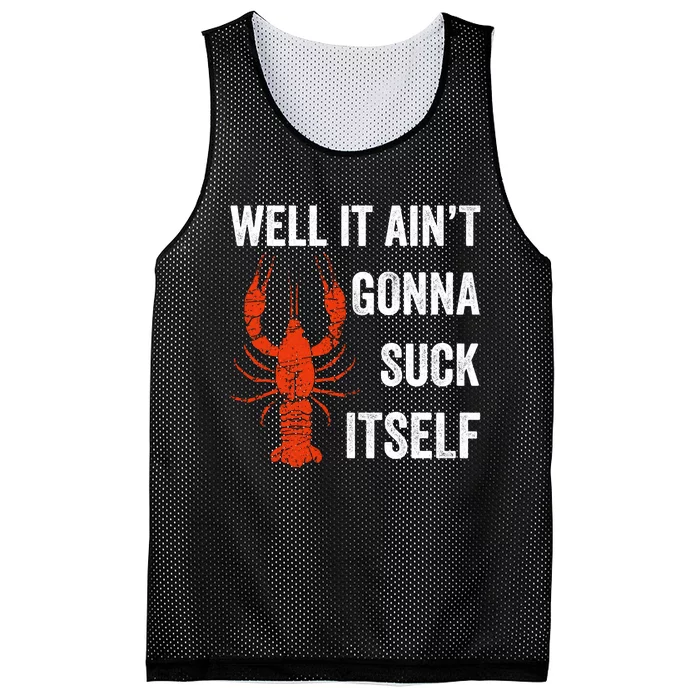 Well It AinT Gonna Suck Itself Crawfish Mardi Gras Gift Mesh Reversible Basketball Jersey Tank