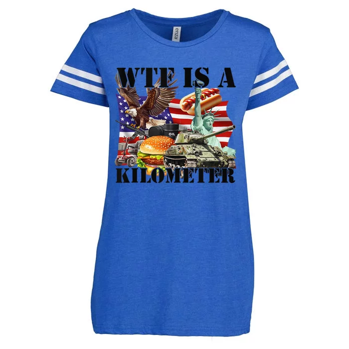 What Is A Kilometer Enza Ladies Jersey Football T-Shirt