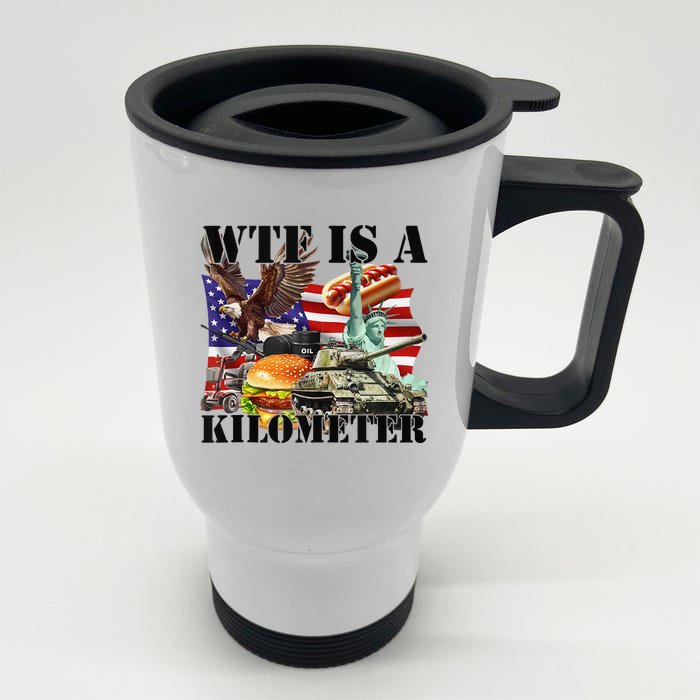 What Is A Kilometer Front & Back Stainless Steel Travel Mug