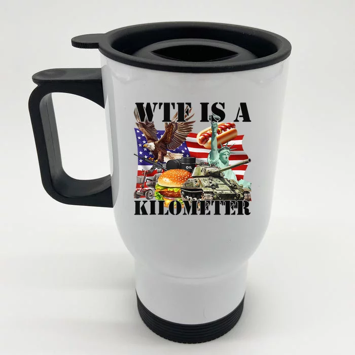 What Is A Kilometer Front & Back Stainless Steel Travel Mug