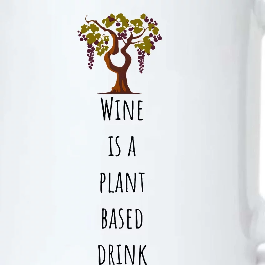 Wine Is A Plant Based Drink Black Color Changing Mug