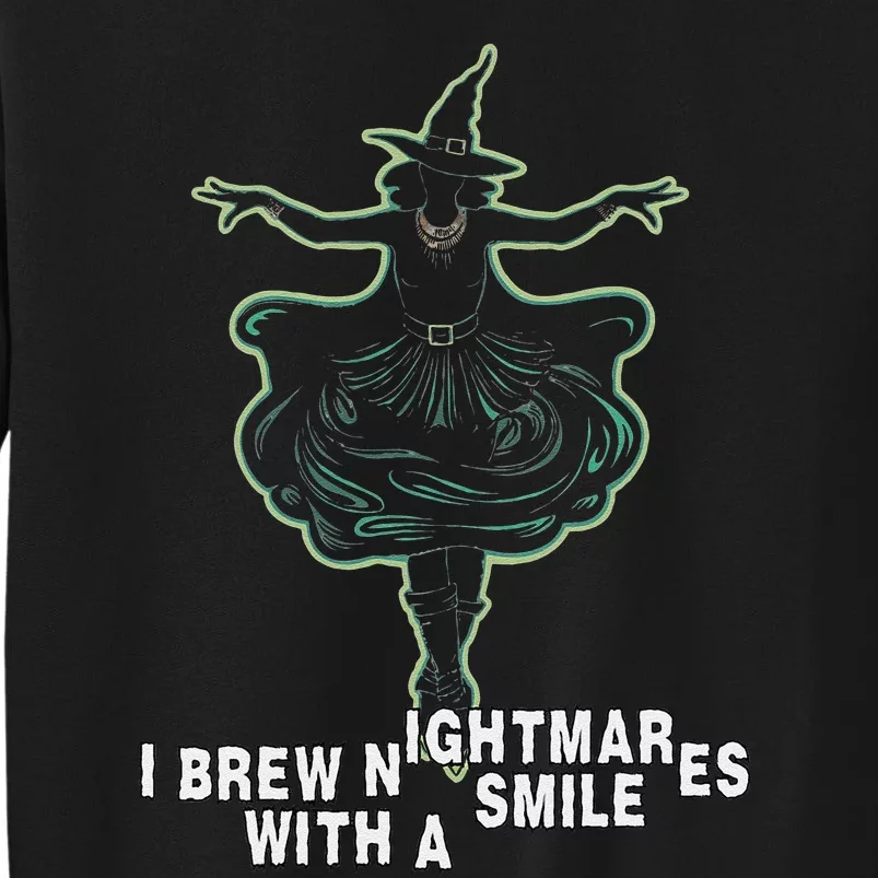 Witch I Brew Nightmares With A Smile Wicked Vampy Fun Sweatshirt