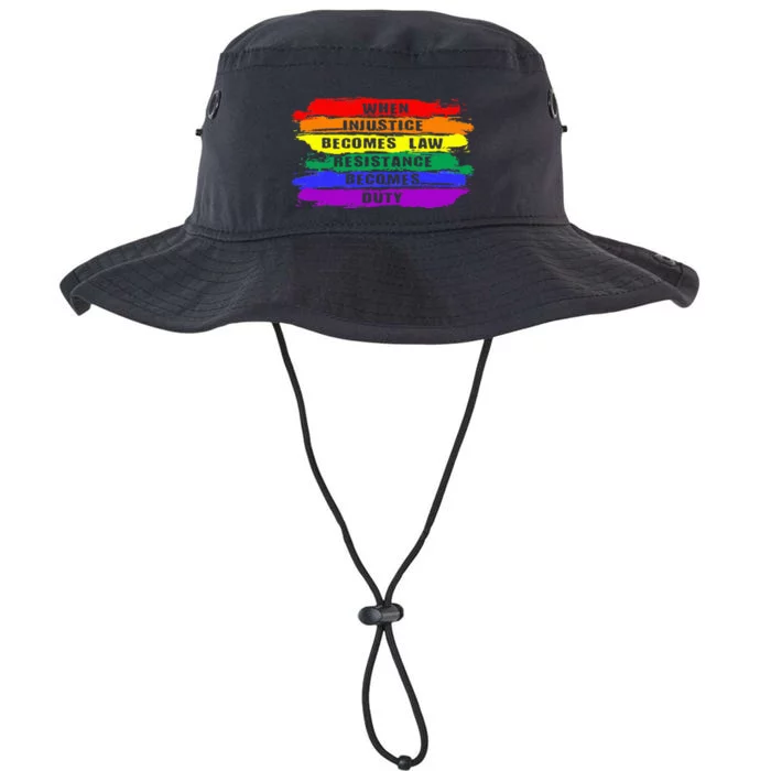 When Injustice Becomes Law Resistance Becomes Duty Lgbtq Gay Legacy Cool Fit Booney Bucket Hat